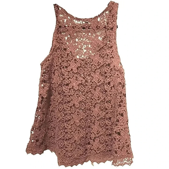 ECOTE purple crochet knit flowy sleeveless boho top Size XS - Picture 2 of 4